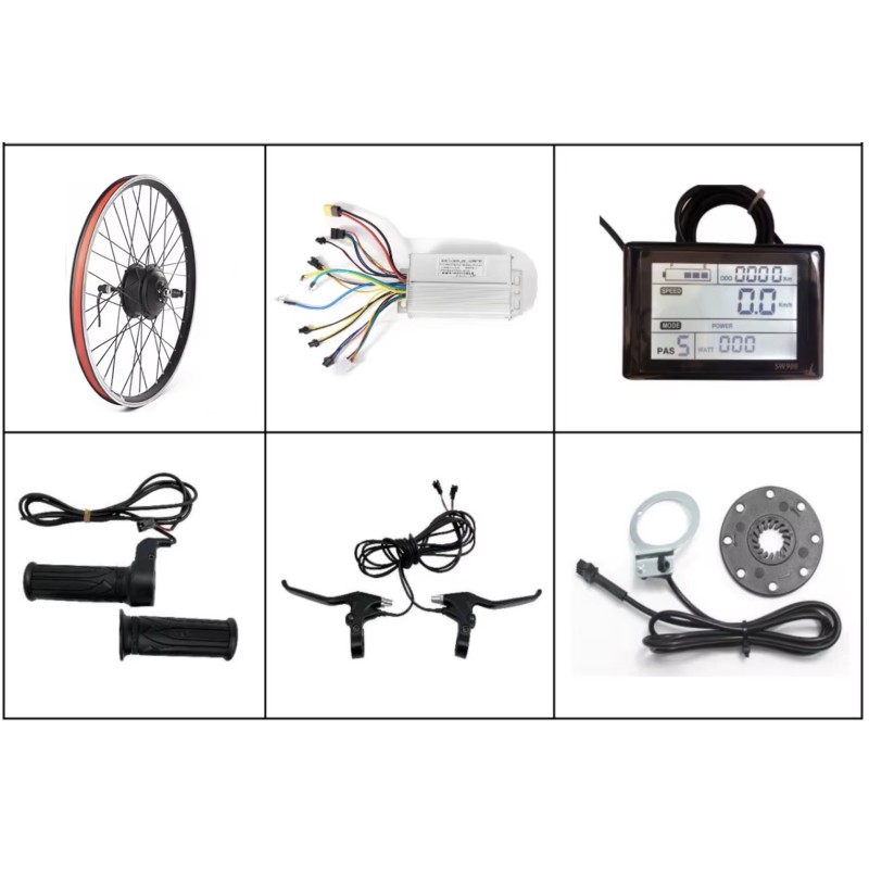 Zestaw do konwersji roweru elektrycznego z silnikiem przednim 36 V 250 W 20, 26, 27,5, 28, 29", 700cc KROXNE - 3  