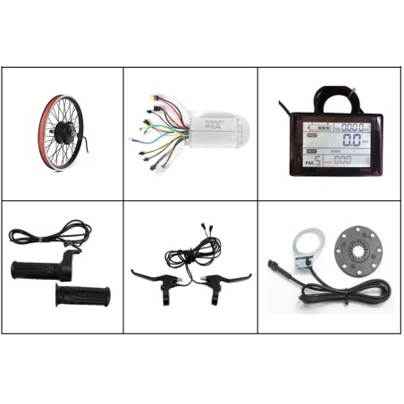 Kit de conversión para bicicleta eléctrica con motor trasero 36v 500w de 20, 26, 27,5, 28, 29", 700cc KROXNE - 1  