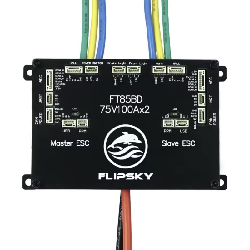 Controler ESC Flipsky FT85bd cu carcasă din aluminiu pentru skateboard electric, bicicletă, scuter sau motocicletă KROXNE - 1  