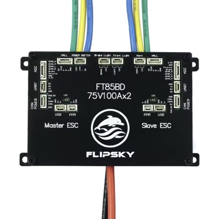 Flipsky FT85bd ESC-Controller mit Aluminiumgehäuse für elektrisches Skateboard, Fahrrad, Roller oder Motorrad KROXNE - 1  