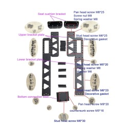 Sæde til Dualtron Thunder, Ultra, Victor DT2 DT3 Achilleus Compact scooter Minimotors - 6  