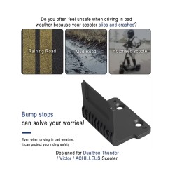 Deflector anticolisão em alumínio para guarda-lamas espessado modificado para Dualtron Thunder, Victor, Achilles, DT3 Minimotors