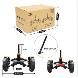 Monorim X3 frontfjæring med to hjul for Ninebot Max G30 & lignende scootere – Reservedel & støtdemper Monorim - 3 Monorim X3 sjo