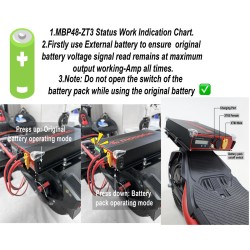 Zewnetrzna bateria Segway ZT3 Pro 48V 13.5Ah MBp48-ZT3 zwiekszona autonomia jazdy  - 4  