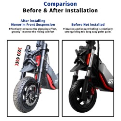 Monorim MZ3 2.0 framfjaedring med 160mm bromsskiva foer Segway ZT3 elscooter  - 9 Viktigt: Denna produkt måste installeras av en