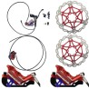 Kompletná súprava 4-piestových hydraulických bŕzd Monorim EB01 - páky, strmene, lanko a brzdový kotúč Monorim - 2 Kompletná súpr
