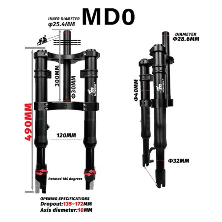 Esivedrustus Monorim MD0 Coil Spring 490mm x 165mm  - 2 
Uhilduvus: Monorim MD0 Coil Spring 490mm x 165mm sobivatesse esiosa kon