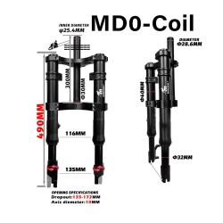 Perednia pidviska Monorim MD0 Coil Spring 490mm x 165mm  - 15 
Sumisnist: Monorim MD0 Coil Spring 490mm x 165mm dlia sumisnykh p