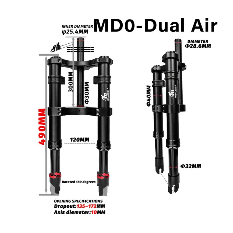 Predno okachvane Monorim MD0 Dual Air Version 490mm x 165mm  - 10 
Savmestimost: za konfiguratsii s razmer 490mm x 165mm (prover
