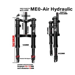 Monorim ME0 Air etujousitus - Hidraulic version 565mm x 165mm  - 11 
Yhteensopivuus: Monorim ME0 Air etujousitus Hidraulic versi