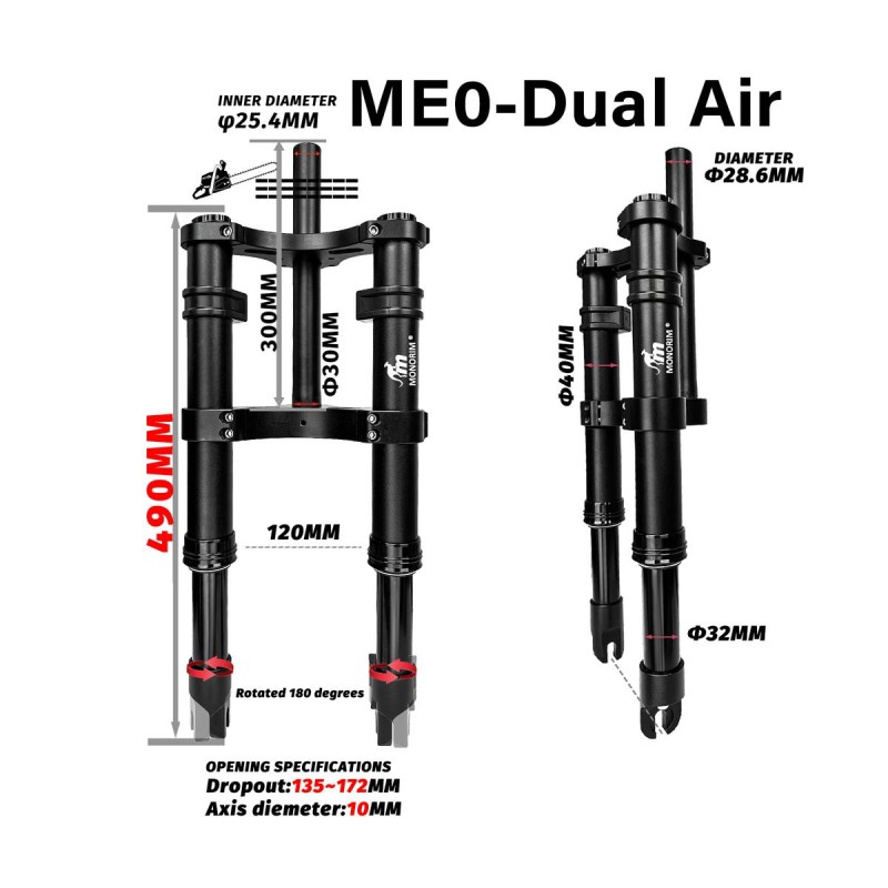 Perednia pidviska Monorim ME0 Dual Air 565mm x 165mm  - 7 
Sumisnist: perednia pidviska Monorim ME0 Dual Air 565mm x 165mm dlia 