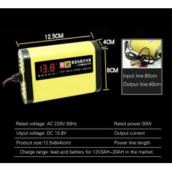 12V 2A Batterieladegerät für Blei-Säure-Batterien 7Ah 12Ah 14Ah 20Ah  - 5 Hauptmerkmale

Digitales LCD-Display mit Echtzeitanzei