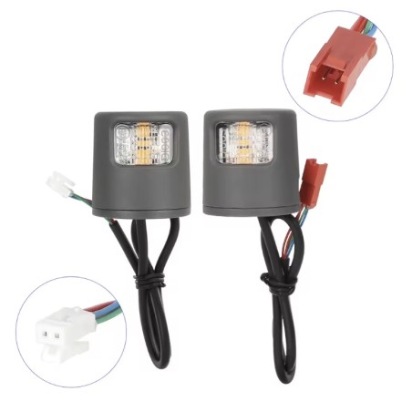 Luci frecce LED per monopattino Xiaomi 5/5 Pro/5 Plus/5 Max o simile - kit indicatori direzione sicurezza  - 1 
Compatibilita ch