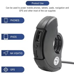Porta de carga USB e USB-C para guiador de trotinete eletrica - XT30, XT60 e XT90  - 5 Compativel com guiadores de trotinetes el