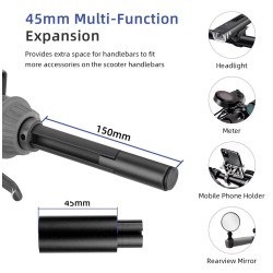 Extensores de aluminio para manillar Ninebot Max G30 series o similar  - 5 
Compatibles con Ninebot Max G30 series o configuraci
