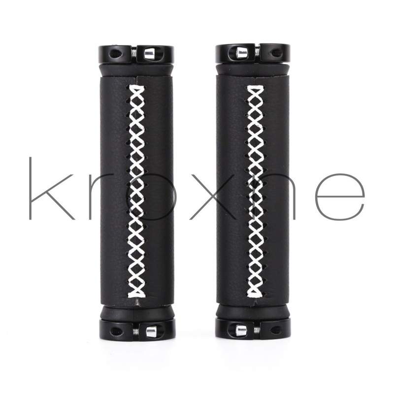 Lenkergriffe aus geflochtenem Leder mit verstellbaren Ringen KROXNE - 5 Rüsten Sie Ihre Manschetten auf das geflochtene Ledermod