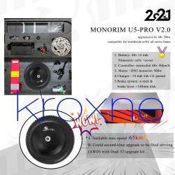 Kit de upgrade DUAL52 AWD pentru PACK U5-Max 2.0 pentru scutere electrice Ninebot Max - kit DUAL MOTOR Monorim - 32 Kit de upgra