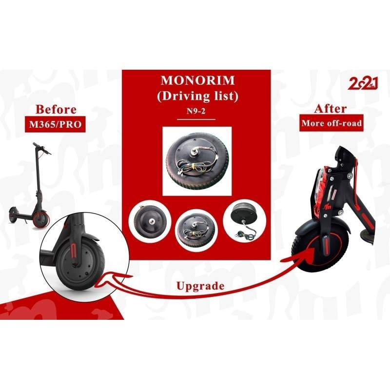 48v 500w IP67 suure pöördemomendiga mootor Xiaomi M365, 1s, Pro2 ja M365 PRO jaoks. Monorim - 1 48v 500w IP67 suure pöördemomend