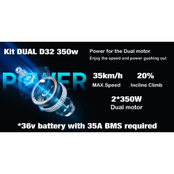 Kit Dual Monorim D32 350w pentru scutere electrice Xiaomi sau similar. Monorim - 1 Kit Dual Monorim D32 350w pentru scutere elec