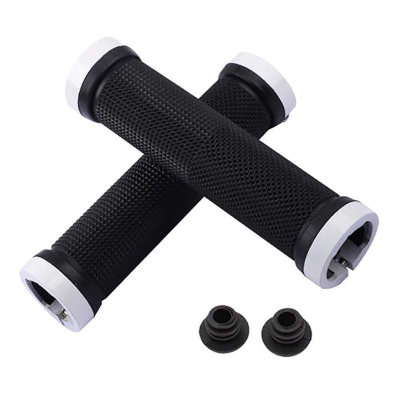 Punhos de borracha antiderrapantes com trava bilateral para patinete elétrico  - 2 Punhos de borracha antiderrapantes com trava 