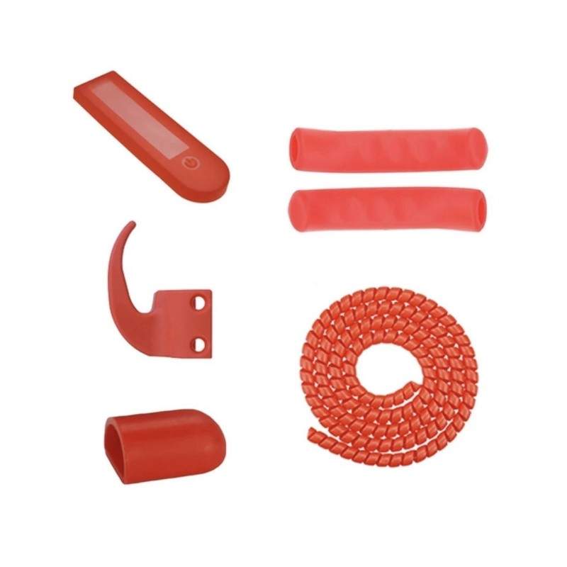 Sada silikonových chráničů plus krytky kabelů a háček na tašky.  - 2 Sada silikonových chráničů plus krytky kabelů a háček na ta