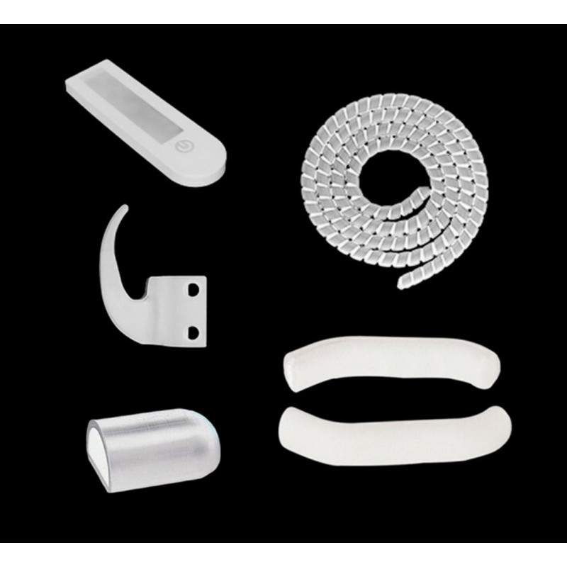 Kit of silicone protectors plus cable covers and a hook for bags.  - 3 Kit of silicone protectors plus cable covers and a hook f