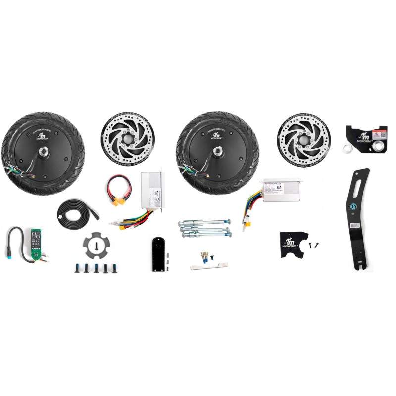 Monorim Dual52 Max Ultra (enthält zwei 500-W-Motoren) Monorim - 4 
Enthält einen 20000-mAh-Akku mit 60-Ah-BMS
48V 3A Batterielad