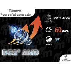 Monorim T2SPRO + 48v visoko zmogljiv električni skuter - 500w motor - 14,4ah baterija Monorim - 4 Monorim T2SPRO + Visoko zmoglj