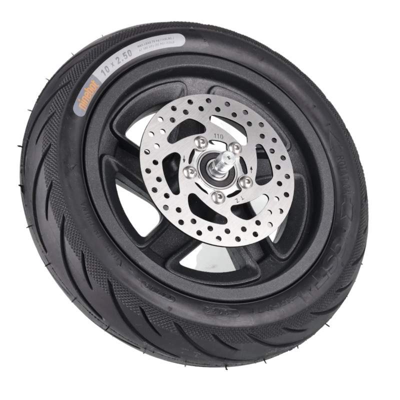 Llanta delantera completa con disco de frenos para Segway F2, F2 Plus, F2 Pro o similar - 10x2.5 púlgadas Segway - Ninebot - 1 L