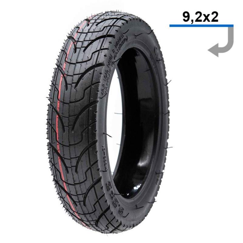 Tubeless dæk 9,2x2 med anti-punktur gel til Xiaomi M365, Pro, Pro2, Essential, Mi3  - 1 Tubeless dæk 9,2x2 med anti-punktur gel 