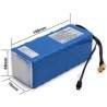 Exoterikí próstheti bataría 36v 12800mah gia ilektrikó skoúter í ilektrikó podílato  - 2 Exoterikí próstheti bataría 36v 12800ma