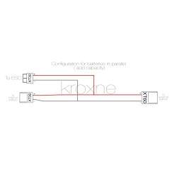 Równoległy kabel połączeniowy do zewnętrznego akumulatora kompatybilnego ze hulajnogą, rowerem elektrycznym lub podobnym  - 2 Ró