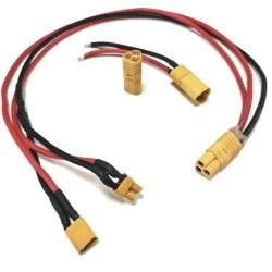 Geschakelde aansluitkabel voor externe accu compatibel met scooter, elektrische fiets of vergelijkbaar  - 1 Geschakelde aansluit