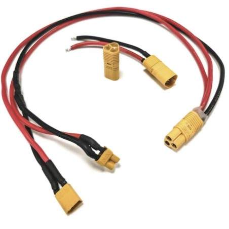 Geschaltetes Anschlusskabel für externen Akku, kompatibel mit Roller, Elektrofahrrad oder ähnlichem  - 1 Geschaltetes Anschlussk