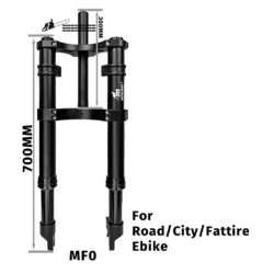 Hydraulické predné odpruženie Monorim MF0 so vzduchovými tlmičmi pre cestné, horské alebo terénne bicykle  - 6 Hydraulické predn