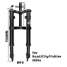 Suspensie frontală hidraulică Monorim MF0 cu șocuri pneumatice pentru biciclete de șosea, munte sau off-road  - 6 Suspensie fron