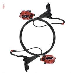 Polnyy komplekt 4-porshnevogo gidravlicheskogo tormoza Monorim EB01 — rychagi, supporty, tros i tormoznoy disk. Monorim - 2 Poln