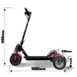 Monorim T0S Ultra x3Wheel variklis 350w baterija 7800mah greitis 30km/s Monorim - 3 Monorim T0S Ultra x3Wheel variklis 350w bate