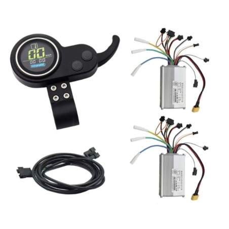 Kit of two controllers with screen and trigger for Dual motor installation 48v / 52v 35A (JP) KROXNE - 3  