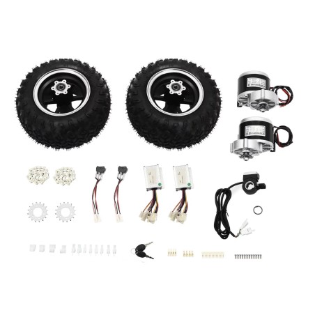 Kit de conversão DIY (2 motores, controlador e acelerador) - Pneus de ar - Kart, cadeira de rodas KROXNE - 1  