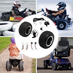 Kit de conversão DIY (2 motores, controlador e acelerador) - Pneus de ar - Kart, cadeira de rodas KROXNE - 6  
