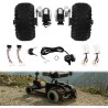 Kit de conversão DIY (2 motores, controlador e acelerador) - Pneus de ar - Kart, cadeira de rodas KROXNE - 7  
