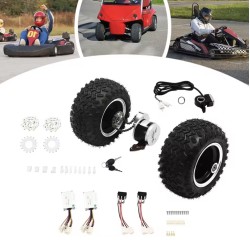 DIY-Umrüstsatz (2 Motoren, Regler und Gashebel) - Luftreifen - Go Kart, Rollstuhl KROXNE - 8  
