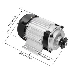 Elektrisk trehjulingssats (borstlös elmotor, kontroller, gasreglage) 48v 500w 750w KROXNE - 21  